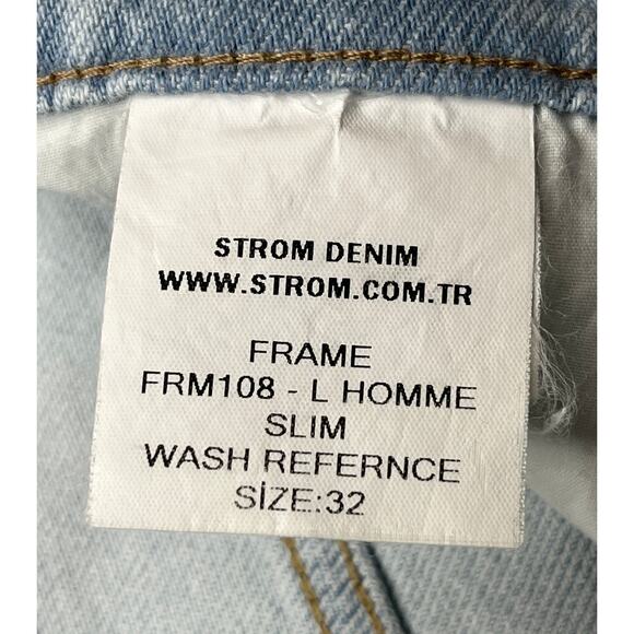 11-5 FRAME Men's Jeans L'Homme Slim Size 32 - Picture 6 of 9